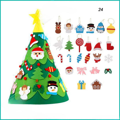 Montessori 3D árbol de Navidad de fieltro