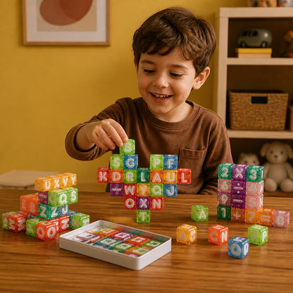 Set Educativo Magnético de 40 Piezas con Letras y Números – Juguete Montessori STEM para Niños