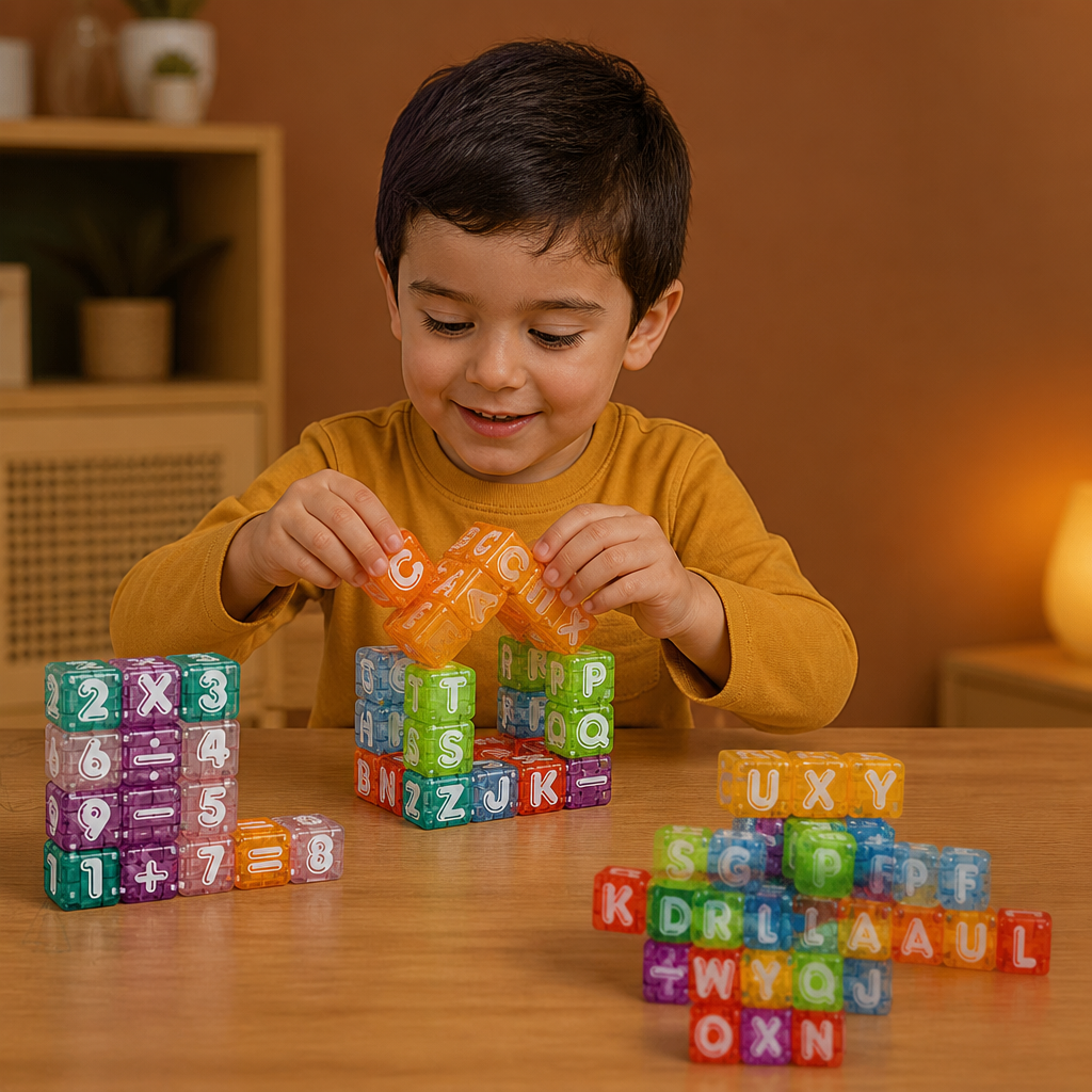 Set Educativo Magnético de 40 Piezas con Letras y Números – Juguete Montessori STEM para Niños