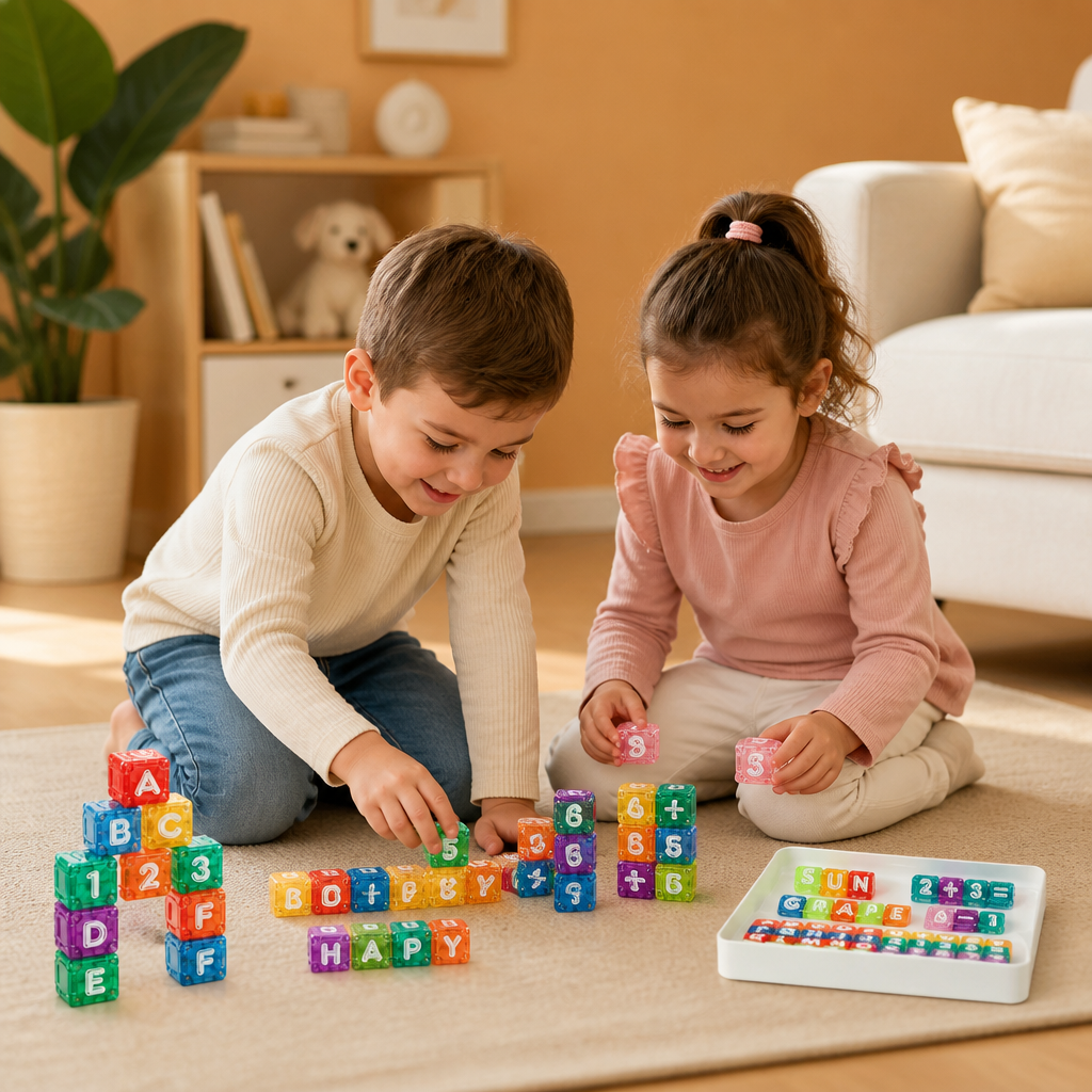 Set Educativo Magnético de 40 Piezas con Letras y Números – Juguete Montessori STEM para Niños